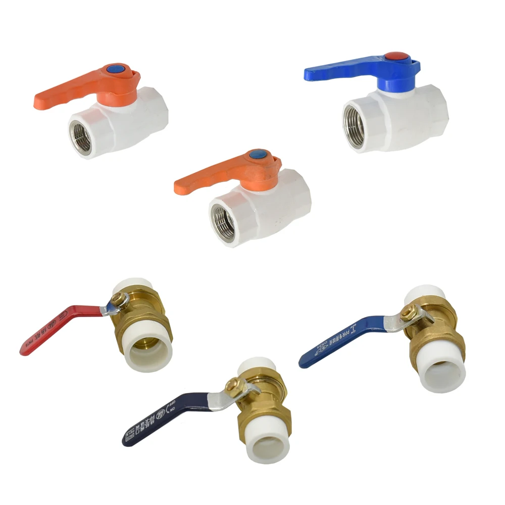 1/2 3/4 1 Inch Female Thread Water Pipe Ball Valve 20/25/32mm PPR Tap Connector Hot Melt Pipe Repair Water Valve