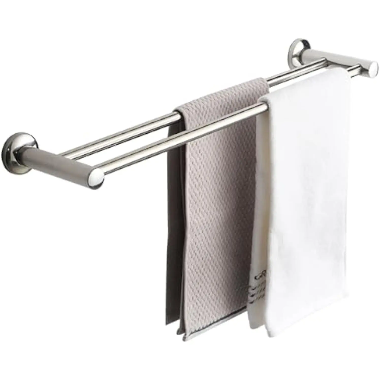 Double Towel Rack Double Towel Bar, 20 Inch Stainless Steel Towel Rack Wall Mounted Bath Towel Bars with Screws, Polished Doubl