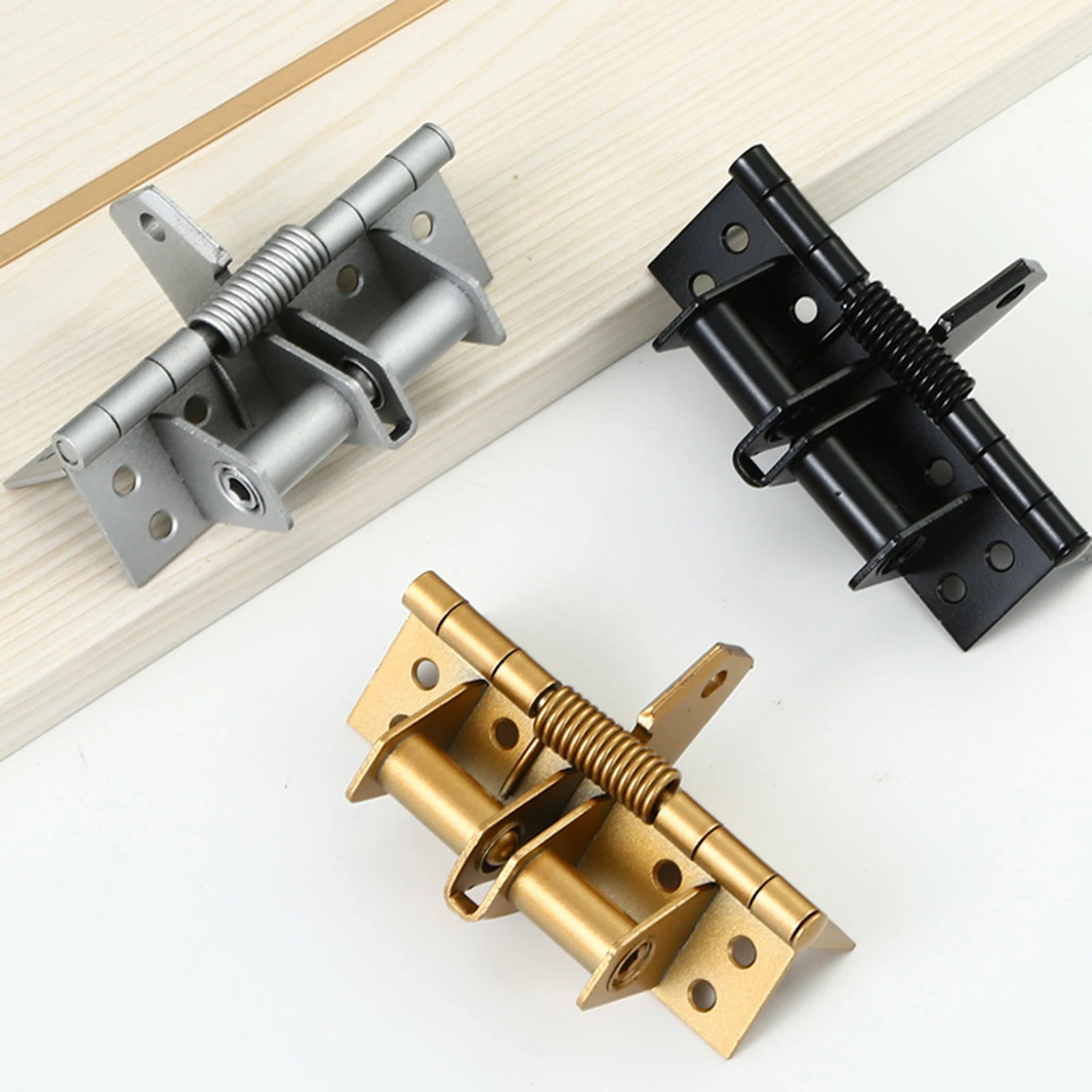 Spring Self Closing Door Hinges Multi-functional Hinges Automatic Door Closer for Garage Front Door Back Door