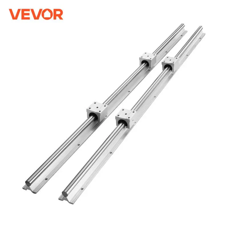 SucceBuy 2PCS Linear Guide Rails SBR12 SBR16 SBR20 SBR25 800-2200mm&4PCS UU Bearing Blocks Smooth Motion for DIY Mills CNC Parts